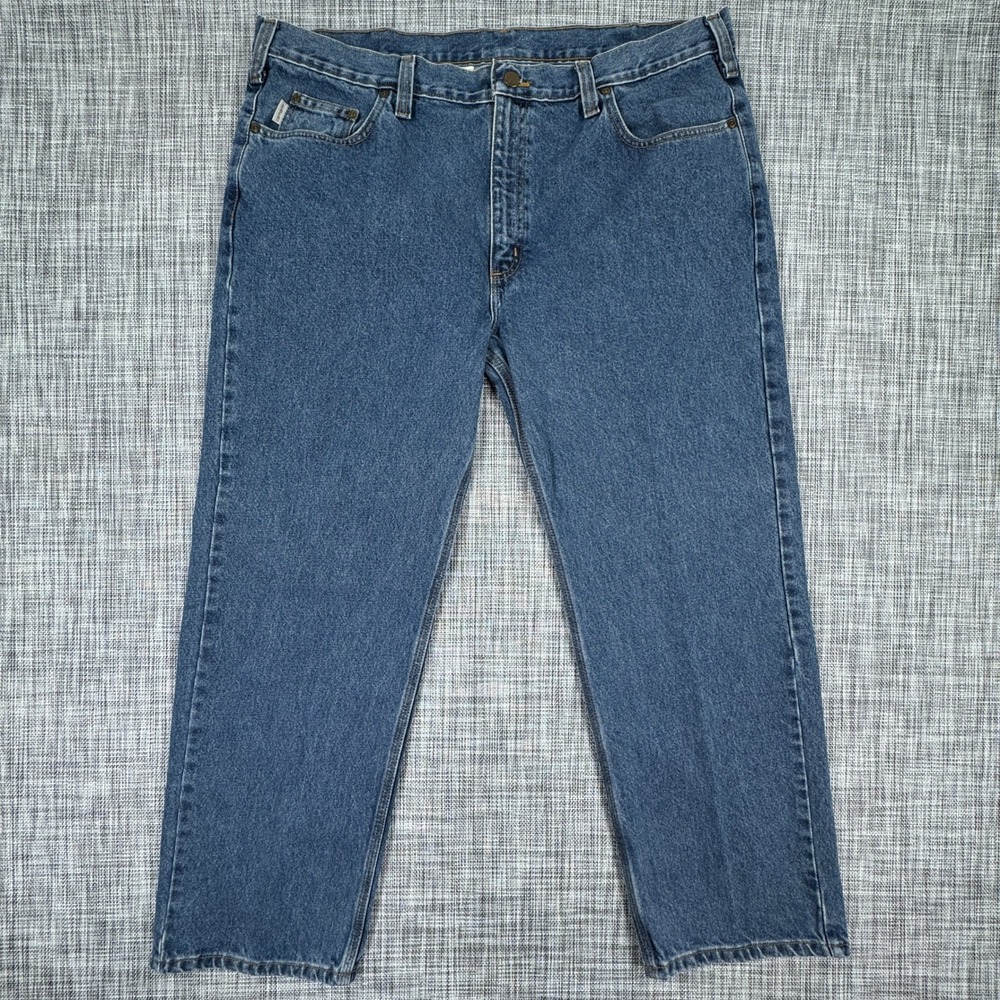 Carhartt Men's Jeans Traditional Fit B480 DPS Straight Leg Blue Denim Size 42x30